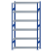 SCHULTE Steckregal, Fachbodenregale Stecksystem, Grundregal, beidseitig nutzbar, H2500xB1300xT400 mm, 6 Fachb&ouml;den, Fachlast 150 kg, RAL 5010 enzianblau / verzinkt