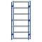 SCHULTE Steckregal, Fachbodenregale Stecksystem, Grundregal, beidseitig nutzbar, H3000xB1300xT400 mm, 7 Fachb&ouml;den, Fachlast 150 kg, RAL 5010 enzianblau / verzinkt