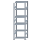 SCHULTE Steckregal, Fachbodenregale Stecksystem, Grundregal, beidseitig nutzbar, H2500xB750xT500 mm, 6 Fachb&ouml;den, Fachlast 150 kg, sendzimirverzinkt