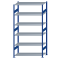 SCHULTE Steckregal, Fachbodenregale Stecksystem, Grundregal, beidseitig nutzbar, H2500xB1300xT600 mm, 6 Fachb&ouml;den, Fachlast 150 kg, RAL 5010 enzianblau / verzinkt