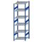 SCHULTE Steckregal, Fachbodenregale Stecksystem, Grundregal, einseitig nutzbar, H2500xB750xT800 mm, 6 Fachb&ouml;den, Fachlast 150 kg, RAL 5010 enzianblau / verzinkt