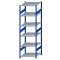 SCHULTE Steckregal, Fachbodenregale Stecksystem, Grundregal, beidseitig nutzbar, H2500xB750xT800 mm, 6 Fachb&ouml;den, Fachlast 150 kg, RAL 5010 enzianblau / verzinkt