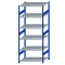 SCHULTE Steckregal, Fachbodenregale Stecksystem, Grundregal, beidseitig nutzbar, H2500xB1000xT800 mm, 6 Fachb&ouml;den, Fachlast 150 kg, RAL 5010 enzianblau / verzinkt