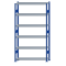 SCHULTE Steckregal, Fachbodenregale Stecksystem, Grundregal, beidseitig nutzbar, H2500xB1300xT300 mm, 6 Fachb&ouml;den, Fachlast 250 kg, RAL 5010 enzianblau / verzinkt