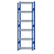 SCHULTE Steckregal, Fachbodenregale Stecksystem, Grundregal, einseitig nutzbar, H2500xB750xT300 mm, 6 Fachb&ouml;den, Fachlast 250 kg, RAL 5010 enzianblau / verzinkt