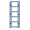 SCHULTE Steckregal, Fachbodenregale Stecksystem, Grundregal, beidseitig nutzbar, H2500xB750xT300 mm, 6 Fachb&ouml;den, Fachlast 250 kg, RAL 5010 enzianblau / verzinkt