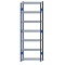 SCHULTE Steckregal, Fachbodenregale Stecksystem, Grundregal, beidseitig nutzbar, H3000xB1000xT300 mm, 7 Fachb&ouml;den, Fachlast 250 kg, RAL 5010 enzianblau / verzinkt