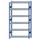 SCHULTE Steckregal, Fachbodenregale Stecksystem, Grundregal, beidseitig nutzbar, H2500xB1300xT400 mm, 6 Fachb&ouml;den, Fachlast 250 kg, RAL 5010 enzianblau / verzinkt
