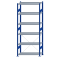 SCHULTE Steckregal, Fachbodenregale Stecksystem, Grundregal, einseitig nutzbar, H2500xB1000xT400 mm, 6 Fachb&ouml;den, Fachlast 250 kg, RAL 5010 enzianblau / verzinkt