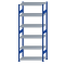 SCHULTE Steckregal, Fachbodenregale Stecksystem, Grundregal, beidseitig nutzbar, H2500xB1000xT500 mm, 6 Fachb&ouml;den, Fachlast 250 kg, RAL 5010 enzianblau / verzinkt