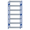 SCHULTE Steckregal, Fachbodenregale Stecksystem, Grundregal, beidseitig nutzbar, H3000xB1300xT500 mm, 7 Fachb&ouml;den, Fachlast 250 kg, RAL 5010 enzianblau / verzinkt