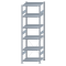 SCHULTE Steckregal, Fachbodenregale Stecksystem, Grundregal, einseitig nutzbar, H2500xB750xT600 mm, 6 Fachb&ouml;den, Fachlast 250 kg, sendzimirverzinkt