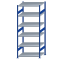 SCHULTE Steckregal, Fachbodenregale Stecksystem, Grundregal, beidseitig nutzbar, H2500xB1000xT800 mm, 6 Fachb&ouml;den, Fachlast 250 kg, RAL 5010 enzianblau / verzinkt