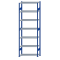 SCHULTE Steckregal, Fachbodenregale Stecksystem, Grundregal, beidseitig nutzbar, H3000xB1000xT400 mm, 7 Fachb&ouml;den, Fachlast 85 kg, RAL 5010 enzianblau / verzinkt