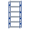 SCHULTE Steckregal, Fachbodenregale Stecksystem, Grundregal, einseitig nutzbar, H2500xB1000xT400 mm, 6 Fachb&ouml;den, Fachlast 330 kg, RAL 5010 enzianblau / verzinkt