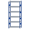 SCHULTE Steckregal, Fachbodenregale Stecksystem, Grundregal, beidseitig nutzbar, H2500xB1000xT400 mm, 6 Fachb&ouml;den, Fachlast 330 kg, RAL 5010 enzianblau / verzinkt