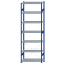 SCHULTE Steckregal, Fachbodenregale Stecksystem, Grundregal, einseitig nutzbar, H3000xB1000xT400 mm, 7 Fachb&ouml;den, Fachlast 330 kg, RAL 5010 enzianblau / verzinkt