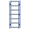 SCHULTE Steckregal, Fachbodenregale Stecksystem, Grundregal, beidseitig nutzbar, H3000xB1000xT400 mm, 7 Fachb&ouml;den, Fachlast 330 kg, RAL 5010 enzianblau / verzinkt
