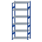 SCHULTE Steckregal, Fachbodenregale Stecksystem, Grundregal, beidseitig nutzbar, H2500xB1000xT500 mm, 6 Fachb&ouml;den, Fachlast 330 kg, RAL 5010 enzianblau / verzinkt