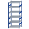 SCHULTE Steckregal, Fachbodenregale Stecksystem, Grundregal, beidseitig nutzbar, H2500xB1000xT800 mm, 6 Fachb&ouml;den, Fachlast 330 kg, RAL 5010 enzianblau / verzinkt