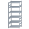 SCHULTE Steckregal, Fachbodenregale Stecksystem, Grundregal, beidseitig nutzbar, H2500xB1000xT800 mm, 6 Fachb&ouml;den, Fachlast 330 kg, sendzimirverzinkt