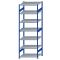 SCHULTE Steckregal, Fachbodenregale Stecksystem, Grundregal, beidseitig nutzbar, H3000xB1000xT800 mm, 7 Fachb&ouml;den, Fachlast 330 kg, RAL 5010 enzianblau / verzinkt