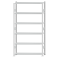SCHULTE Steckregal, Fachbodenregale Stecksystem, Grundregal, beidseitig nutzbar, H2500xB1300xT300 mm, 6 Fachb&ouml;den, Fachlast 150 kg, RAL 7035 lichtgrau