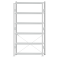 SCHULTE Steckregal, Fachbodenregale Stecksystem, Grundregal, einseitig nutzbar, H2500xB1300xT300 mm, 6 Fachb&ouml;den, Fachlast 150 kg, RAL 7035 lichtgrau
