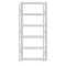 SCHULTE Steckregal, Fachbodenregale Stecksystem, Grundregal, beidseitig nutzbar, H2500xB1000xT300 mm, 6 Fachb&ouml;den, Fachlast 150 kg, RAL 7035 lichtgrau