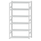 SCHULTE Steckregal, Fachbodenregale Stecksystem, Grundregal, beidseitig nutzbar, H2500xB1300xT500 mm, 6 Fachb&ouml;den, Fachlast 150 kg, RAL 7035 lichtgrau