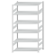 SCHULTE Steckregal, Fachbodenregale Stecksystem, Grundregal, beidseitig nutzbar, H2500xB1300xT800 mm, 6 Fachb&ouml;den, Fachlast 150 kg, RAL 7035 lichtgrau