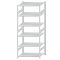 SCHULTE Steckregal, Fachbodenregale Stecksystem, Grundregal, beidseitig nutzbar, H2500xB1000xT800 mm, 6 Fachb&ouml;den, Fachlast 150 kg, RAL 7035 lichtgrau