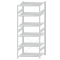 SCHULTE Steckregal, Fachbodenregale Stecksystem, Grundregal, einseitig nutzbar, H2500xB1000xT800 mm, 6 Fachb&ouml;den, Fachlast 150 kg, RAL 7035 lichtgrau
