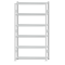 SCHULTE Steckregal, Fachbodenregale Stecksystem, Grundregal, beidseitig nutzbar, H2500xB1300xT300 mm, 6 Fachb&ouml;den, Fachlast 250 kg, RAL 7035 lichtgrau