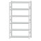 SCHULTE Steckregal, Fachbodenregale Stecksystem, Grundregal, beidseitig nutzbar, H2500xB1300xT400 mm, 6 Fachb&ouml;den, Fachlast 250 kg, RAL 7035 lichtgrau