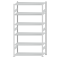 SCHULTE Steckregal, Fachbodenregale Stecksystem, Grundregal, beidseitig nutzbar, H2500xB1300xT500 mm, 6 Fachb&ouml;den, Fachlast 250 kg, RAL 7035 lichtgrau