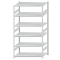 SCHULTE Steckregal, Fachbodenregale Stecksystem, Grundregal, beidseitig nutzbar, H2500xB1300xT800 mm, 6 Fachb&ouml;den, Fachlast 250 kg, RAL 7035 lichtgrau
