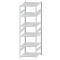 SCHULTE Steckregal, Fachbodenregale Stecksystem, Grundregal, einseitig nutzbar, H2500xB750xT800 mm, 6 Fachb&ouml;den, Fachlast 250 kg, RAL 7035 lichtgrau