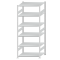 SCHULTE Steckregal, Fachbodenregale Stecksystem, Grundregal, beidseitig nutzbar, H2500xB1000xT800 mm, 6 Fachb&ouml;den, Fachlast 250 kg, RAL 7035 lichtgrau