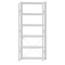 SCHULTE Steckregal, Fachbodenregale Stecksystem, Grundregal, einseitig nutzbar, H2500xB1000xT300 mm, 6 Fachböden, Fachlast 85 kg, RAL 7035 lichtgrau