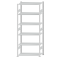 SCHULTE Steckregal, Fachbodenregale Stecksystem, Grundregal, beidseitig nutzbar, H2500xB1000xT500 mm, 6 Fachb&ouml;den, Fachlast 85 kg, RAL 7035 lichtgrau