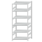 SCHULTE Steckregal, Fachbodenregale Stecksystem, Grundregal, beidseitig nutzbar, H2500xB1000xT800 mm, 6 Fachb&ouml;den, Fachlast 330 kg, RAL 7035 lichtgrau