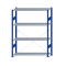 SCHULTE Steckregal, Fachbodenregale Stecksystem, Grundregal, einseitig nutzbar, H1800xB1300xT400 mm, 4 Fachb&ouml;den, Fachlast 150 kg, RAL 5010 enzianblau / verzinkt