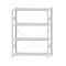SCHULTE Steckregal, Fachbodenregale Stecksystem, Grundregal, einseitig nutzbar, H1800xB1300xT400 mm, 4 Fachb&ouml;den, Fachlast 150 kg, RAL 7035 lichtgrau
