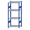 SCHULTE Steckregal, Fachbodenregale Stecksystem, Grundregal, einseitig nutzbar, H1800xB750xT500 mm, 4 Fachb&ouml;den, Fachlast 150 kg, RAL 5010 enzianblau / verzinkt