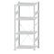 SCHULTE Steckregal, Fachbodenregale Stecksystem, Grundregal, einseitig nutzbar, H1800xB750xT500 mm, 4 Fachb&ouml;den, Fachlast 150 kg, RAL 7035 lichtgrau