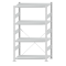 SCHULTE Steckregal, Fachbodenregale Stecksystem, Grundregal, einseitig nutzbar, H1800xB1000xT500 mm, 4 Fachböden, Fachlast 330 kg, RAL 7035 lichtgrau