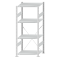 SCHULTE Steckregal, Fachbodenregale Stecksystem, Grundregal, einseitig nutzbar, H1800xB750xT600 mm, 4 Fachb&ouml;den, Fachlast 150 kg, RAL 7035 lichtgrau