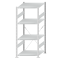 SCHULTE Steckregal, Fachbodenregale Stecksystem, Grundregal, einseitig nutzbar, H1800xB750xT800 mm, 4 Fachb&ouml;den, Fachlast 150 kg, RAL 7035 lichtgrau