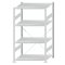 SCHULTE Steckregal, Fachbodenregale Stecksystem, Grundregal, einseitig nutzbar, H1800xB1000xT800 mm, 4 Fachb&ouml;den, Fachlast 150 kg, RAL 7035 lichtgrau